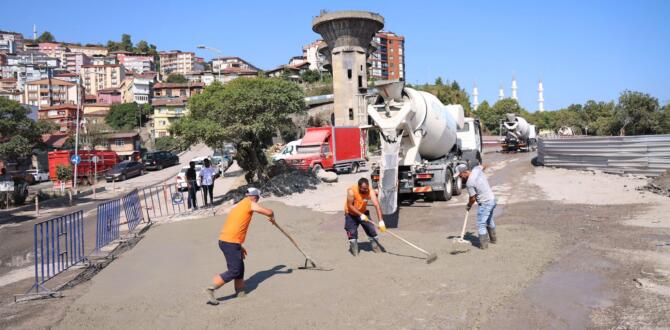 BAĞLANTI YOLU BETONLANIYOR!