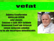 ABDULLAH ERTEM VEFAT ETTİ